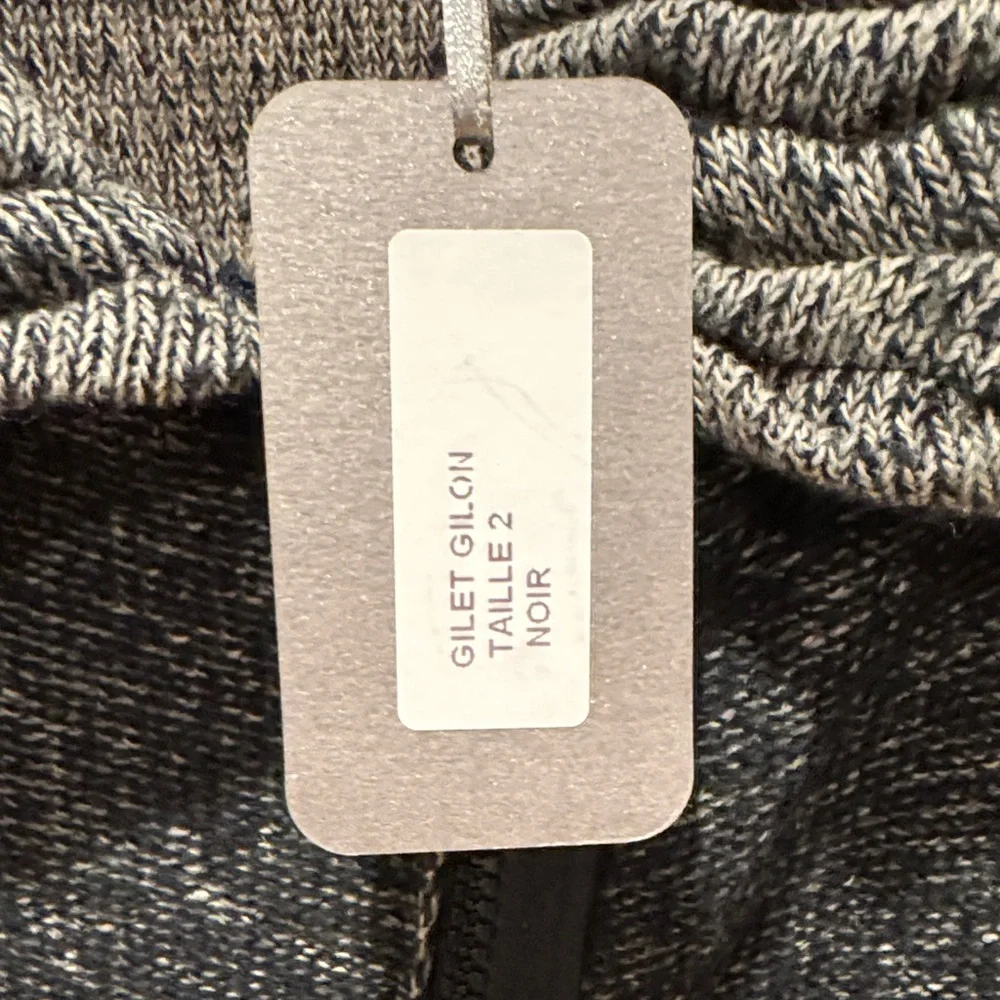 BNWT Deca Gray and Black Women's Cardigan w/Zipper - Picture 5 of 12